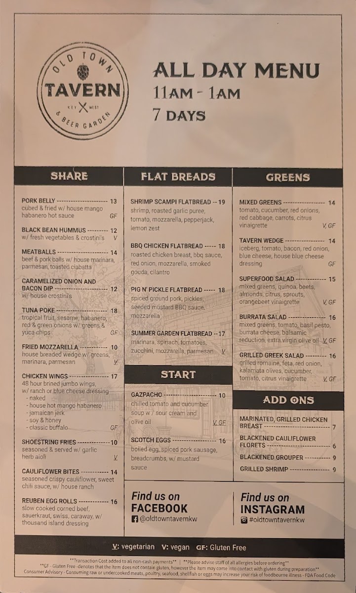 Old Town Tavern & Beer Garden Menu - Image 4